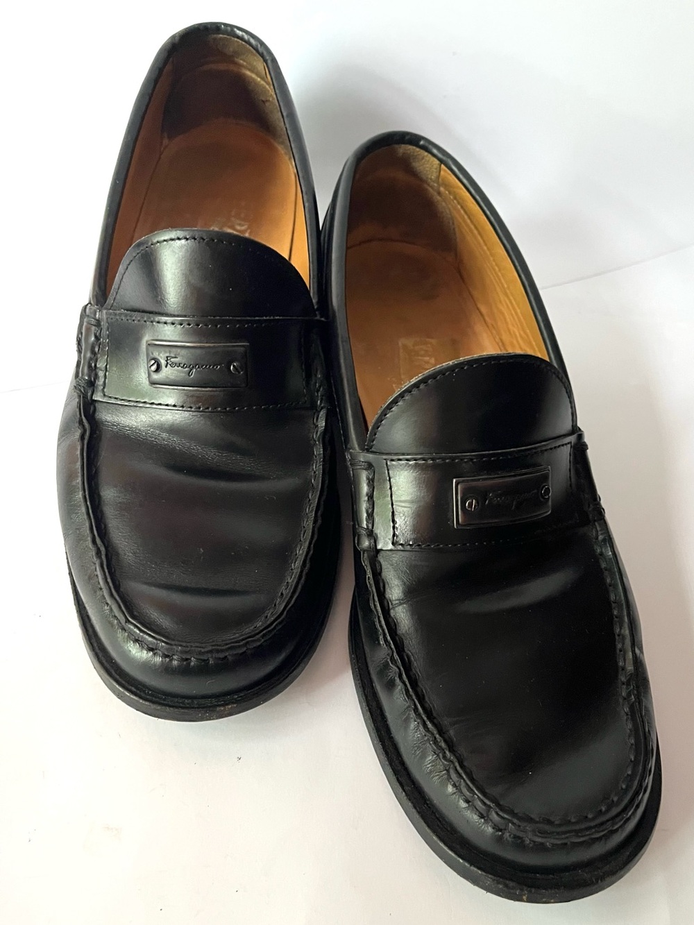 Salvatore Ferragamo Men's Black Leather Loafers